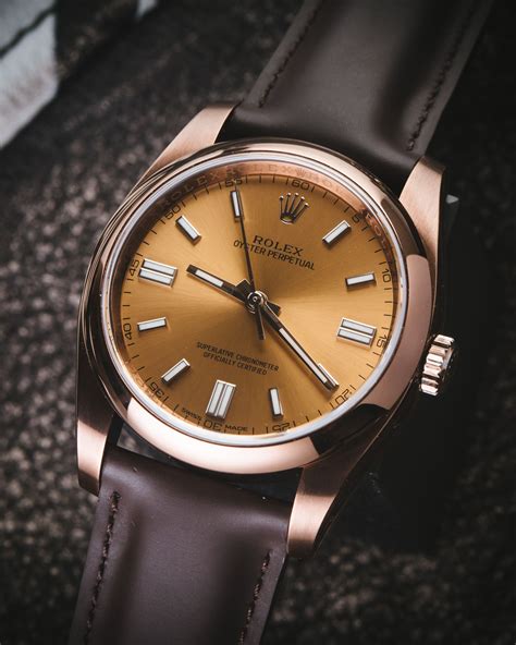 rolex oyster perpetual champagne